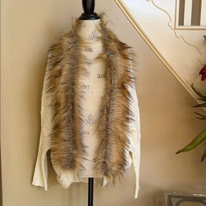 NWT Grace & Lace Fur Cocoon Cardigan